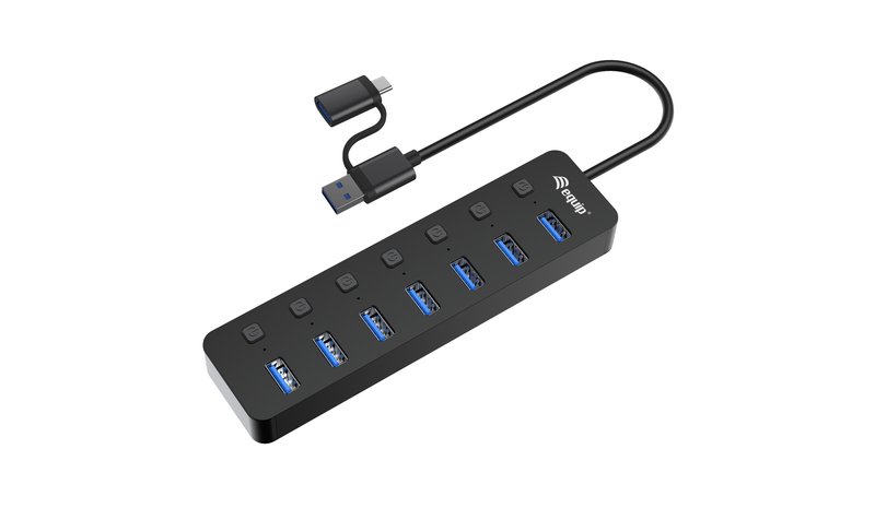 Equip 7-Port USB 3.2 Gen 1 Hub with Power Adapter