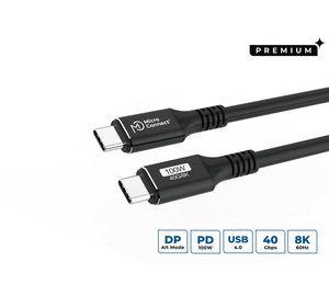 Microconnect USB4CC05 USB cable USB4 Gen 3x2 0.5 m USB C 100 W Black