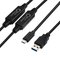 Microconnect USB3.1CA10AMP USB cable USB 3.2 Gen 1 (3.1 Gen 1) 10 m USB C USB A Black – kuva 1