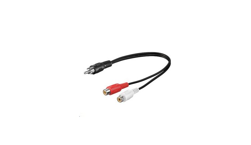 Microconnect AUDC02 audio cable 0.2 m RCA 2 x RCA Black – kuva 1/2