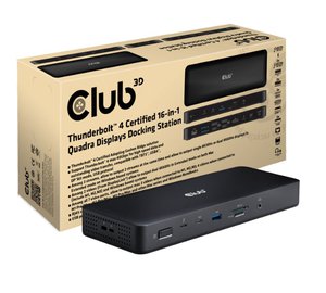 CLUB3D CSV-1583 laptop dock/port replicator Wired Thunderbolt 4 Black