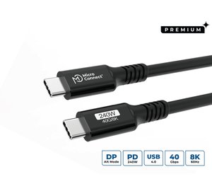 Microconnect USB4CC15-240W USB cable USB4 Gen 3x2 1.5 m USB C Black