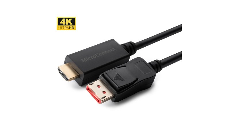 Microconnect MC-DP-HDMI-1004K video cable adapter 1 m DisplayPort Black – kuva 1/3