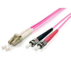 Equip LC/ST Fiber Optic Patch Cable, OM4, 2m