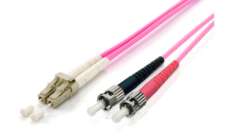 Equip LC/ST Fiber Optic Patch Cable, OM4, 2m
