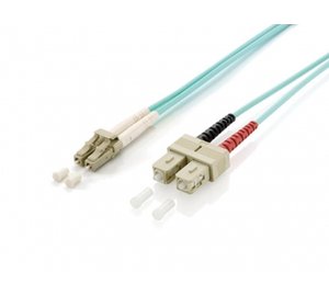 Equip LC/SC Fiber Optic Patch Cable, OM3, 0.5m