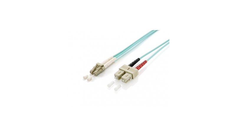 Equip LC/SC Fiber Optic Patch Cable, OM3, 0.5m