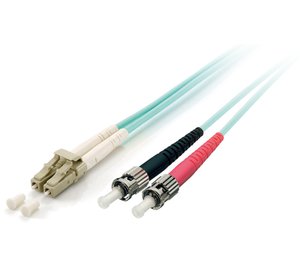 Equip LC/ST Fiber Optic Patch Cable, OM3, 2m