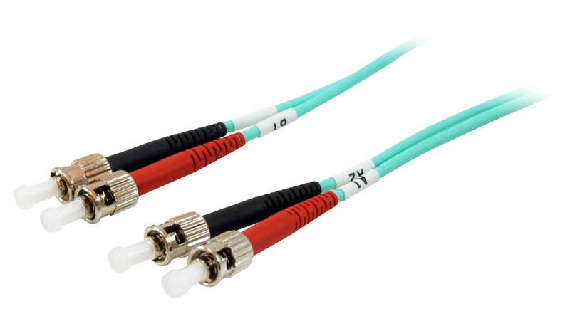 Equip ST/ST Fiber Optic Patch Cable, OM3, 5m