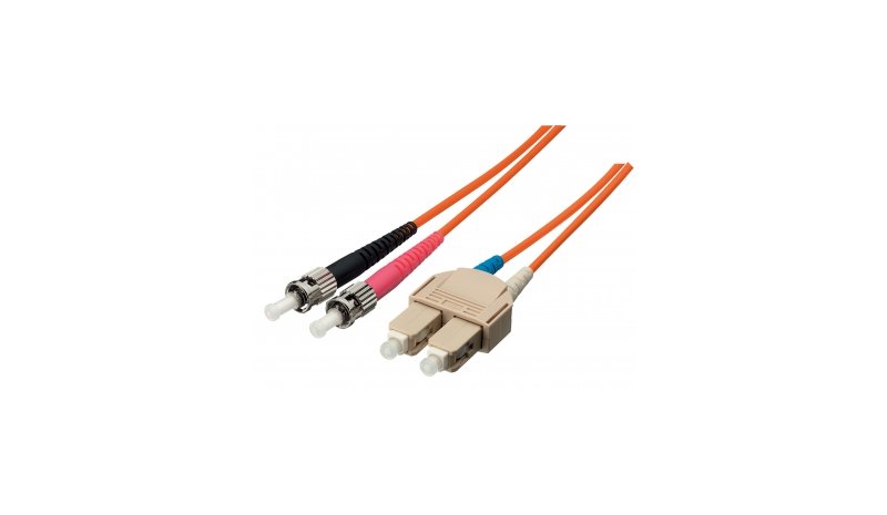 Equip ST/SC Fiber Optic Patch Cable, OS2, 2m