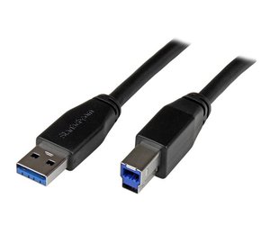 StarTech.com Active USB 3.0 USB-A to USB-B Cable - M/M - 5m (15ft)