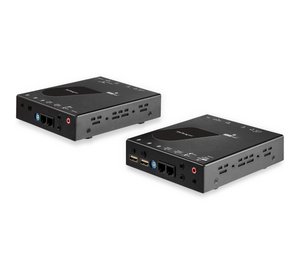 StarTech.com HDMI KVM Extender over IP Network - 4K 30Hz HDMI 2.0 and USB over IP LAN or Cat5e/Cat6 Ethernet Cable (100m/330ft) - Remote KVM Switch/Console Transmitter/Receiver Extender Kit