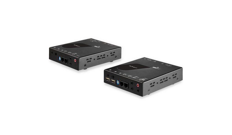 StarTech.com HDMI KVM Extender over IP Network - 4K 30Hz HDMI 2.0 and USB over IP LAN or Cat5e/Cat6 Ethernet Cable (100m/330ft) - Remote KVM Switch/Console Transmitter/Receiver Extender Kit