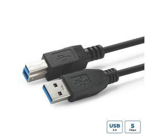 Microconnect USB3.0AB5B USB cable USB 3.2 Gen 1 (3.1 Gen 1) 5 m USB A USB B Black