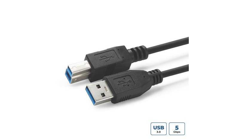 Microconnect USB3.0AB5B USB cable USB 3.2 Gen 1 (3.1 Gen 1) 5 m USB A USB B Black