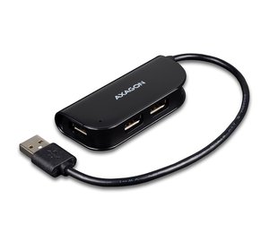 Axagon HUE-X4B interface hub USB 2.0 480 Mbit/s Black