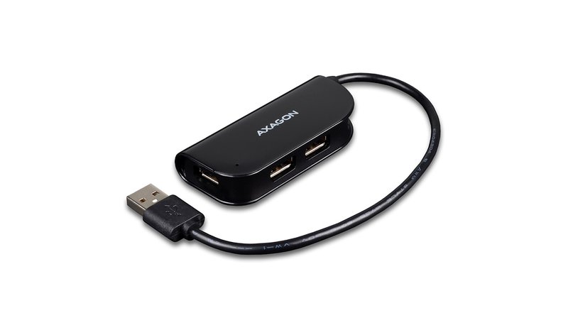 Axagon HUE-X4B interface hub USB 2.0 480 Mbit/s Black