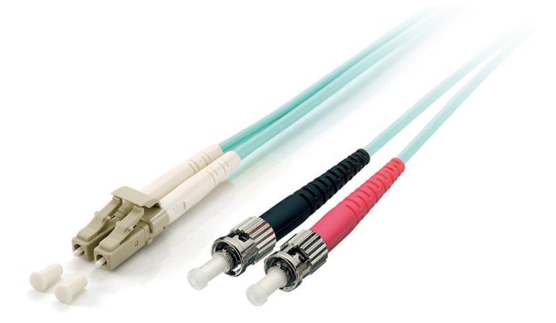 Equip LC/ST Fiber Optic Patch Cable, OM3, 5m