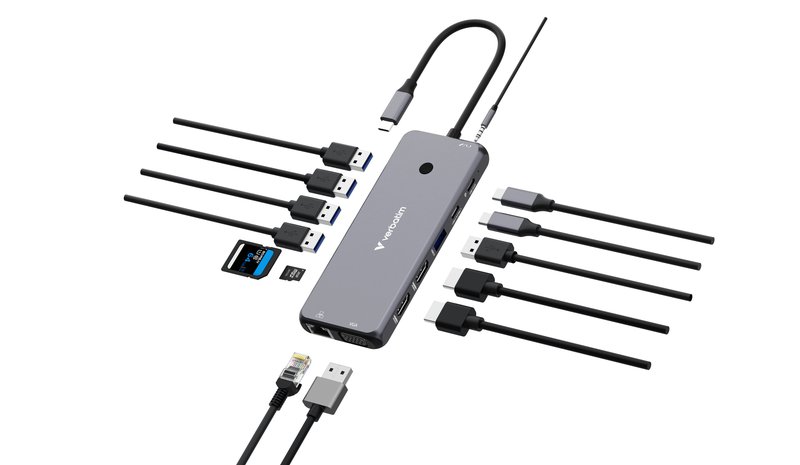 Verbatim CMH-14 USB Type-C 5000 Mbit/s Silver – kuva 1/4