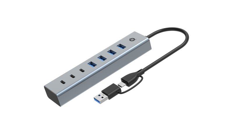 Conceptronic HUBBIES20G 7-Port USB 3.0 Hub, 5Gbps, USB-C x 3, USB-A x 4