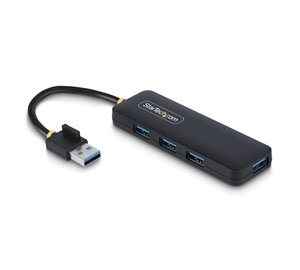 StarTech.com 4-Port USB-A Hub, 5Gbps, Bus Powered, Small Travel Mini USB Hub, Multi-Port USB 3.0 Splitter, Portable USB Hub, Overcurrent Protection (OCP)