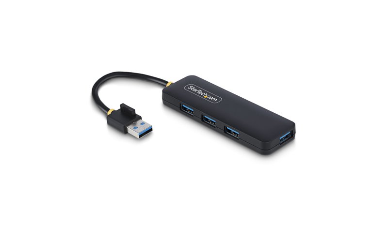 StarTech.com 4-Port USB-A Hub, 5Gbps, Bus Powered, Small Travel Mini USB Hub, Multi-Port USB 3.0 Splitter, Portable USB Hub, Overcurrent Protection (OCP)