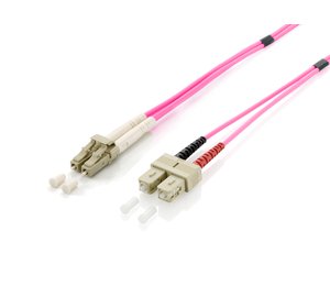 Equip LC/SC Fiber Optic Patch Cable, OM4, 10m