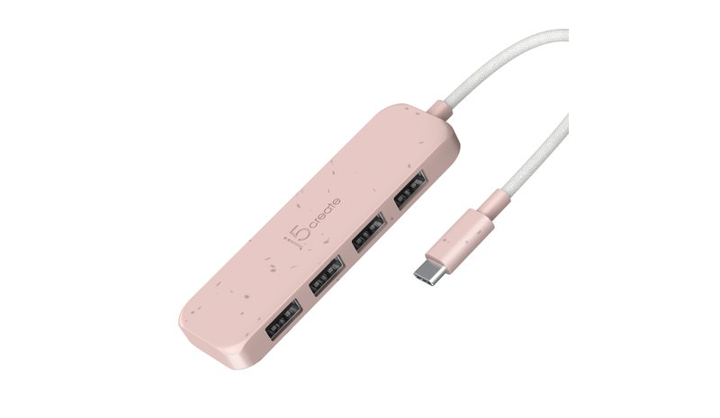 j5create Eco-Friendly USB-C to 4-Port Type-A Gen 2 Hub