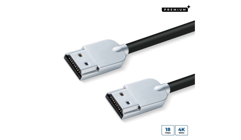 Microconnect HDMISUPERSLIM2M HDMI cable 2 m HDMI Type A (Standard) Black – kuva 1/2