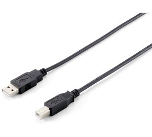 Equip USB 2.0 Type A to Type B Cable, 1.8m , Black