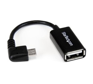 StarTech.com 5in Right Angle Micro USB to USB OTG Host Adapter M/F