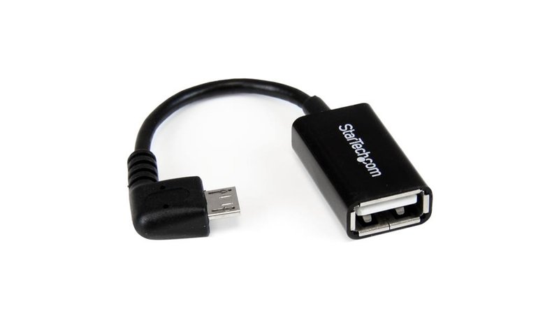 StarTech.com 5in Right Angle Micro USB to USB OTG Host Adapter M/F