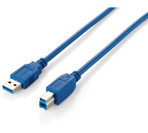 Equip USB 3.0 Type A to Type B Cable, 1.0m , Blue