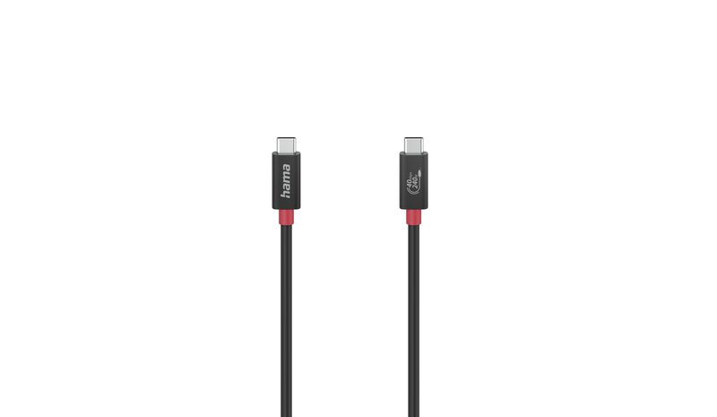 Hama 00200779 USB cable USB4 Gen 3x2 1 m USB C 40 Gbit/s Black