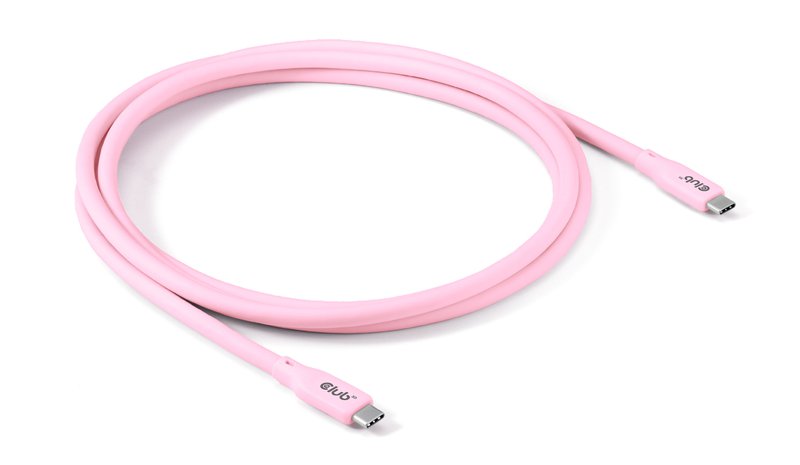 CLUB3D USB C cable pink – kuva 1/4