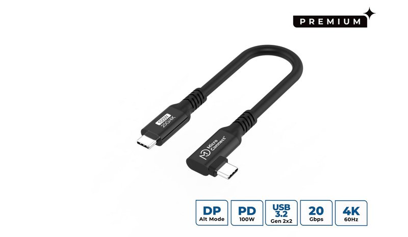 Microconnect USB3.2CC015-A USB cable USB 3.2 Gen 2x2 0.15 m USB C Black