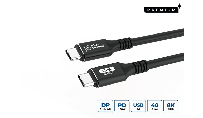 Microconnect USB4CC3 USB cable USB4 Gen 3x2 3 m USB C 100 W Black