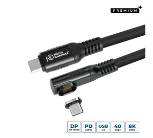Microconnect MC-LS-USB4CC2.0-A USB cable USB4 Gen 3x2 2 m USB C 240 W Black