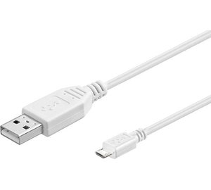 Microconnect USBABMICRO0,30W USB cable USB 2.0 0.3 m USB A Micro-USB B White