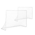 Kaksi jalkapallomaalia ja jalkapalloverkko 180x122cm ECOTOYS