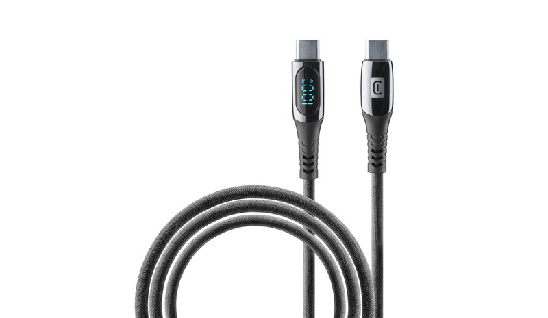 Cellularline Display Cable USB-C cable with integrated LCD display