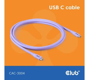 CLUB3D USB C cable purple
