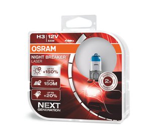 Osram Night Breaker Laser H3 -polttimot +150 % kirkkaammat