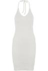 Urban Classics - Ladies Rib Jersey Neckholder Dress - Keskipitkä mekko - Naiset - Luonnonvalkoinen