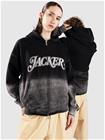 Jacker Curve Logo Gradient Washed Vetoketjullinen huppari black