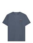 Knowledge Cotton Apparel Chest Print T-Shirt - Blue - XXL