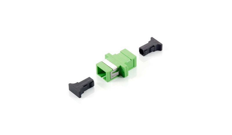 Equip SC APC Coupler, Single-mode simplex