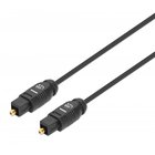 Manhattan Toslink Digital Optical AudioCable, 1m, Male/Male, Toslink S/PDIF, Gold plated contacts, Lifetime Warranty