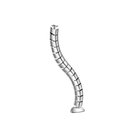 Equip Double-Channel Cable Management Spine, Silver