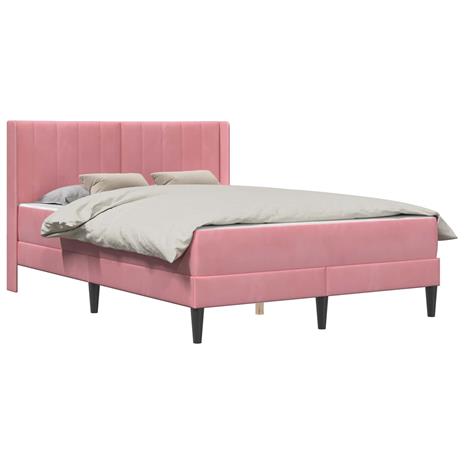 vidaXL Sängyn runko Pinkki 140 x 200 cm Sametti